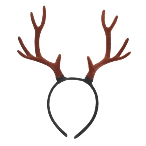 WEKADRIN Großes Rentier Geweih Stirnband Verstellbar Kopfband für Weihnachten Halloween Party Kostüm Kopfschmuck Modisches Haarreifen für Damen von WEKADRIN