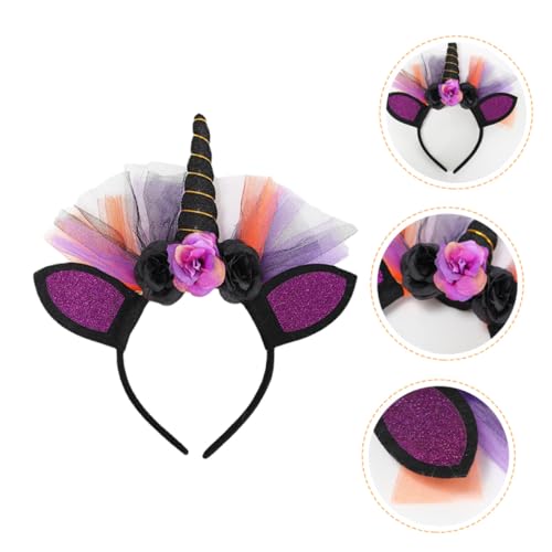 WEKADRIN Halloween Einhorn Hörner Haarreif Leichtes Langlebiges Stirnband für Mädchen Cosplay Party Haarschmuck Prank Zubehör Beleuchtung-frei von WEKADRIN