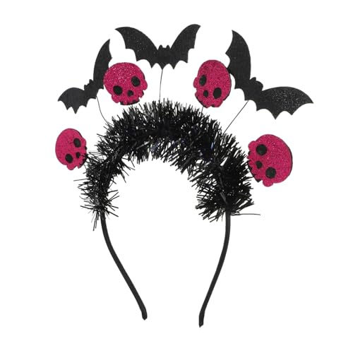 WEKADRIN Halloween Haarreif Schädelkopf mit Fledermausmotiv Langlebiges Farbintensives Haaraccessoire für Erwachsene Wiederverwendbar für Halloween Partys Kostüm und Fotorequisiten WEKADRIN Halloween Haarreif Schädelkopf mit Fledermausmotiv Langlebiges Farbintensives Haaraccessoire für Erwachsene Wiederverwendbar für Halloween Partys Kostüm und Fotorequisiten von WEKADRIN