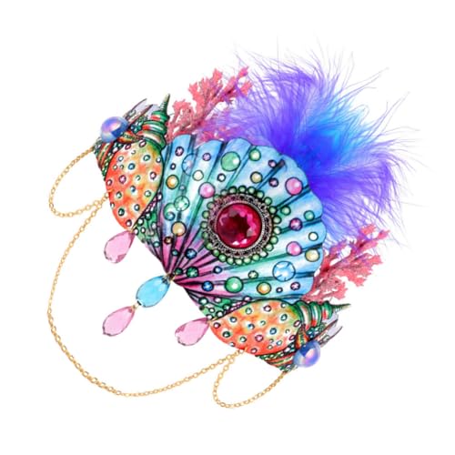 WEKADRIN Halloween Haarschmuck Haarband mit Federn und Muschelkrone für Damen Leichtes Langlebiges Stirnband als Party und Fotorequisit Geeignet für Halloween Karneval Cosplay und WEKADRIN Halloween Haarschmuck Haarband mit Federn und Muschelkrone für Damen Leichtes Langlebiges Stirnband als Party und Fotorequisit Geeignet für Halloween Karneval Cosplay und von WEKADRIN