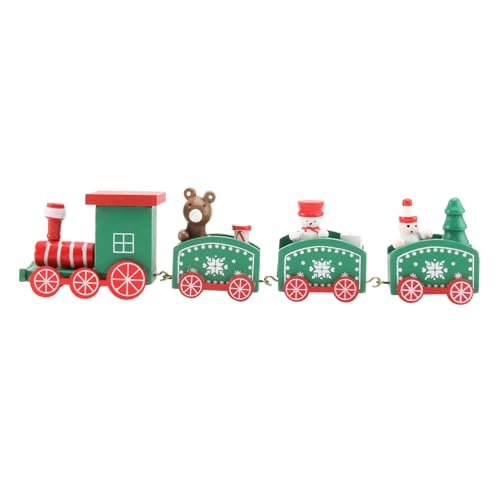 WEKADRIN Holzzug Cake Topper Kuchenornament Cartoon Zug Dekoration für Weihnachten und Geburtstag Holzfigur als Tortendeko für Party Dessert und Wohnraumgestaltung von WEKADRIN