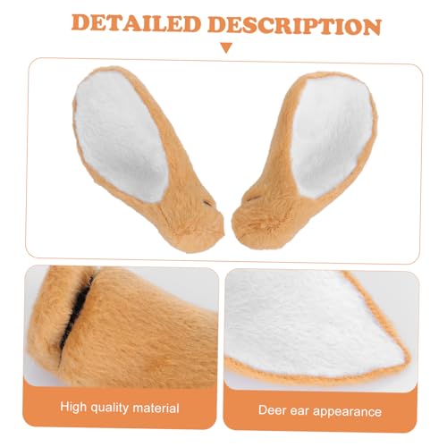 WEKADRIN Imitations Hirschohren Haarreif DIY Haar Accessoire für Frauen und Männer Braunes Festival Stirnband Realistische Kostüm Haarschmuck für Weihnachts und Party Dekoration von WEKADRIN