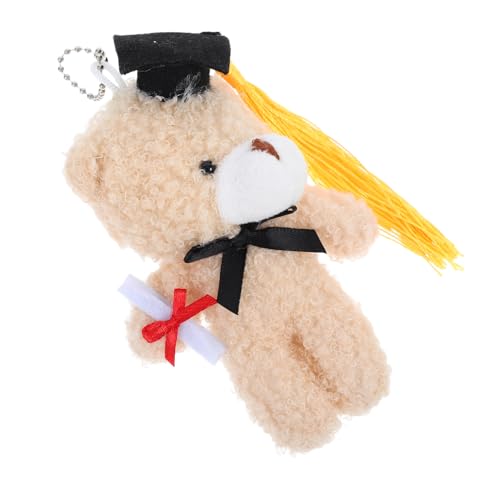 WEKADRIN Mini Abschlussbär Plüsch mit Doktorhut Weiches Kuscheltier für Abschlussfeier Partydekorationen Geschenkidee für Absolventen und Abschlussfeier von WEKADRIN