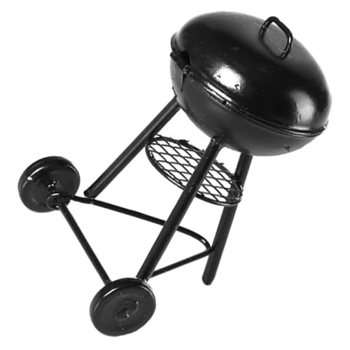 WEKADRIN Miniatur Grill Ornament Miniature Holzkohlegrill Mini Landscape Dekoration für Puppenhaus Garten BBQ Miniatur Grillherd Spielset Micro Landschaftsdekor von WEKADRIN
