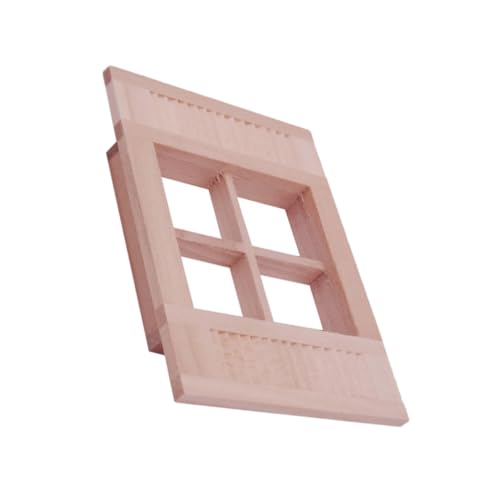WEKADRIN Miniatur Jalousien aus Holz für Puppenhaus Detailgetreues Modellzubehör für Mini Möbel Design für Gemütliche Miniaturräume von WEKADRIN