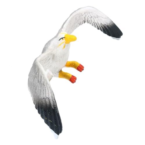 WEKADRIN Miniatur Möwenfigur aus Kunststoff Detailgetreue Simulation Robuste Tischdeko für Innen und Garten Langlebige Desktop Ornament Kreative Mikrolandschaft Dekoration von WEKADRIN