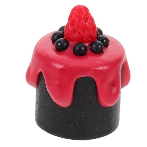 WEKADRIN Miniaturkuchendekoration Mini-Kuchen Fotografische Requisiten Fake Cake Decor Mini-Fake-Kuchen Dessert-Requisite Miniatur-Food-Modell Harz Schwarz von WEKADRIN