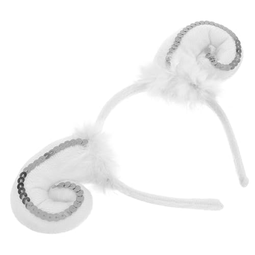 WEKADRIN Niedliches Schaf Ohren Stirnband aus Weichem Material Cartoon Kopfschmuck für Karneval Cosplay Maskerade und Musikfestivals Vielseitiges Tierkostüm Accessoire für Erwachsene von WEKADRIN