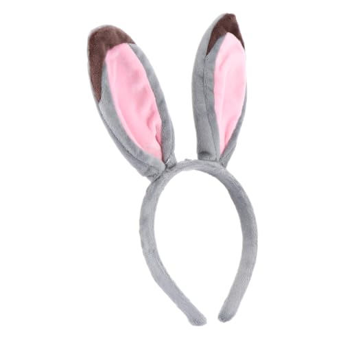 WEKADRIN Plüsch Hasenohren Haarreif Niedliches Cosplay Kostüm Party Haarband Karneval Bühnenauftritt Damen Zubehör von WEKADRIN