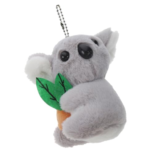 WEKADRIN Plüsch Koala Schlüsselanhänger Anhänger aus Plüsch mit Perlenkette Weiches Stofftier Bag Hanging Decor Leichter Realistischer Kuschelanhänger für Rucksack Partygeschenk von WEKADRIN