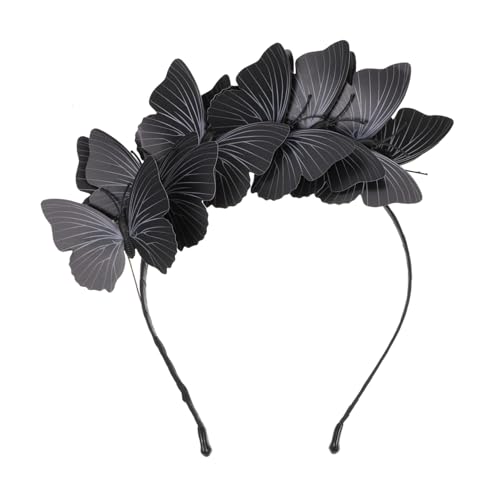 WEKADRIN Schmetterling Haarreif mit Kreativen Hautfreundlichen Materialien Stylischer Kopfschmuck für Festival Kostüm Party und Bühnenauftritte Geeignet für Damen und Mädchen von WEKADRIN
