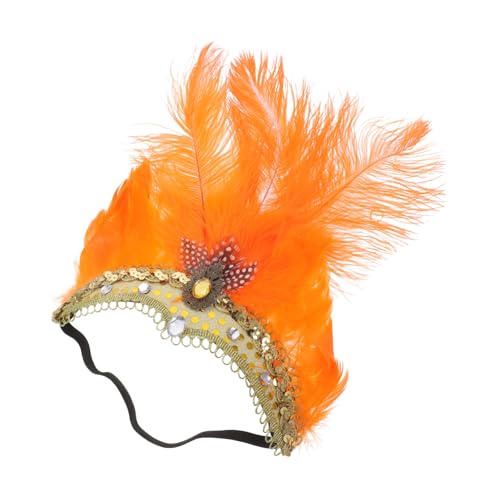 WEKADRIN Schmuck Stirnband mit Pailletten Ausgefallener Haarschmuck für Damen Cosplay Kopfschmuck für Karneval Halloween Hochzeit und Party Einstellbares Unisex Haarband von WEKADRIN