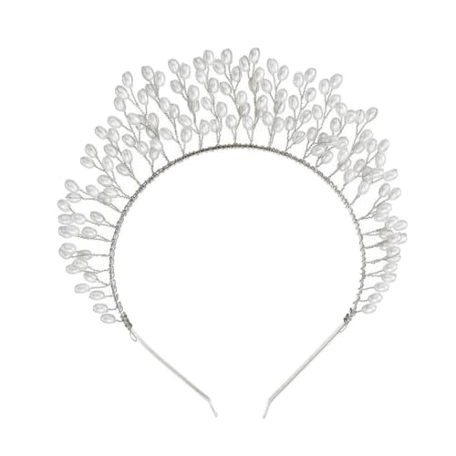 WEKADRIN Silbernes Brautkrone Haarband mit Übergroßen Künstlichen Perlen Leichter Formbeständiger Haarschmuck für Damen Auffälliges Stirnband für Party Fotoshooting und Festliche Anlässe WEKADRIN Silbernes Brautkrone Haarband mit Übergroßen Künstlichen Perlen Leichter Formbeständiger Haarschmuck für Damen Auffälliges Stirnband für Party Fotoshooting und Festliche Anlässe von WEKADRIN