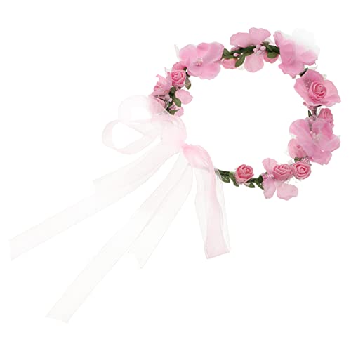 WEKADRIN Simulierter Blumenkranz Haarschmuck Pinker Haarreif mit Realistischem Blütendesign Langlebiger und Modischer Kopfschmuck für Hochzeit Strandurlaub Feierlichkeiten und Festivals WEKADRIN Simulierter Blumenkranz Haarschmuck Pinker Haarreif mit Realistischem Blütendesign Langlebiger und Modischer Kopfschmuck für Hochzeit Strandurlaub Feierlichkeiten und Festivals von WEKADRIN
