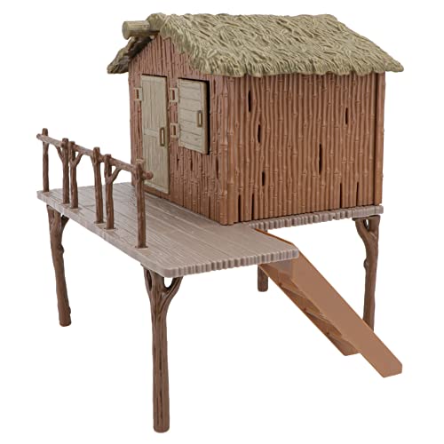 WEKADRIN Simuliertes Hausdekor PVC Strohhütte Modell Langlebig Realistisch Sandtisch Ornament Dekorativ für Bauernhof Landschaft von WEKADRIN