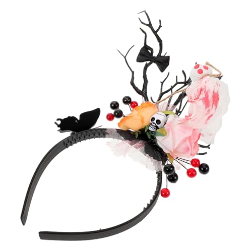 WEKADRIN Spooky Halloween Haarreif mit Hirschgeweih Geist und Leicht und Bequem Einzigartiges Partyaccessoire für Kostüme Tag der Toten und Cosplay WEKADRIN Spooky Halloween Haarreif mit Hirschgeweih Geist und Leicht und Bequem Einzigartiges Partyaccessoire für Kostüme Tag der Toten und Cosplay von WEKADRIN