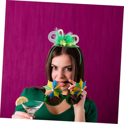 WEKADRIN St Patrick's Day Haarschmuck Damen Top Hat Stirnband Grün Kleeblatt Party Accessoire Komfortabel Für Karneval Geburtstag Familienfeier WEKADRIN St Patrick's Day Haarschmuck Damen Top Hat Stirnband Grün Kleeblatt Party Accessoire Komfortabel Für Karneval Geburtstag Familienfeier von WEKADRIN