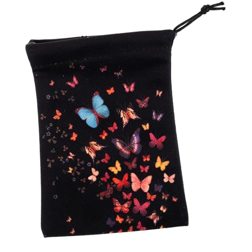 WEKADRIN Tarot Karten Aufbewahrung Beutel aus Weichem Velours mit Kordelzug Tragbare Tarot Karten Tasche für Schmuck Münzen und Kleine Utensilien Dekorativ und Langlebig von WEKADRIN