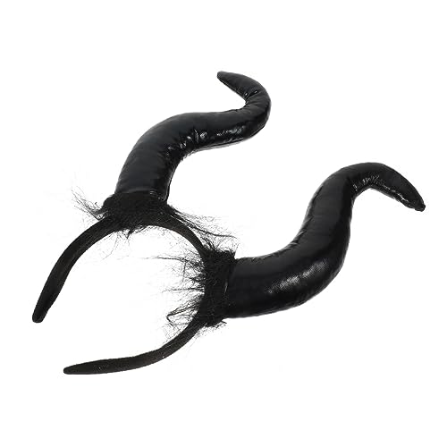 WEKADRIN Teufelshörner Haarreif aus Langlebigem Material Schwarzes Horn Stirnband für Halloween Karneval Cosplay Party Modisches Accessoire für Damen und Herren Auffälliger Kopfschmuck von WEKADRIN