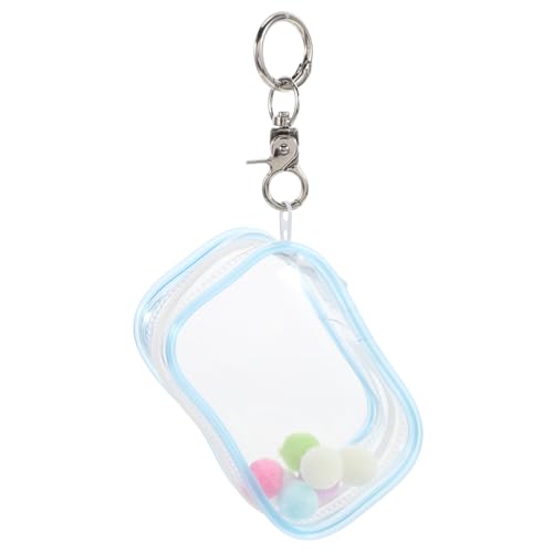 WEKADRIN Transparente Sammlerbox mit Reißverschluss Tragbare Mini Figurentasche für Sichere Aufbewahrung und Staubschutz als Schlüsselanhänger und Organizer für Spielzeugfiguren von WEKADRIN