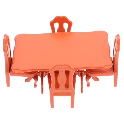 WEKAMOS 1 Mini-Tisch und Stuhl für kinderspielzeug spielgeschirr hühner Toys for playmobilhaus Puppenhaus kinderwagrn Brown von WEKAMOS