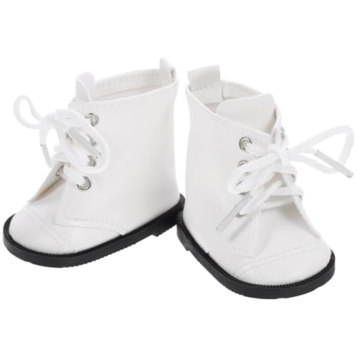 WEKAMOS 1 Paar Puppenschuhe für Puppen Weiße PU Boots für Miniatur Dolls Ankleidezubehör für Mädchenpuppen Dekorativ und Langlebig WEKAMOS 1 Paar Puppenschuhe für Puppen Weiße PU Boots für Miniatur Dolls Ankleidezubehör für Mädchenpuppen Dekorativ und Langlebig von WEKAMOS
