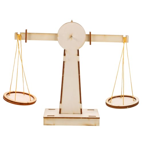 WEKAMOS 1 Satz DIY Holz Balancewaage für Lernspielzeug zur Frühen Handgefertigtes Modell Experimentierspielzeug für Jungen und Mädchen Fördert Kreativität und Eltern Junge Mädchen von WEKAMOS