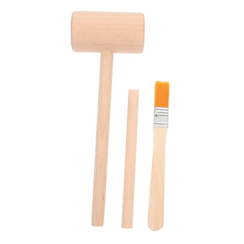 WEKAMOS 1 Satz Dig Tool Set aus Holz mit Hammer Pinsel und Meißel Pädagogisches für Realistisches Ausgrabungserlebnis für Kreative von WEKAMOS