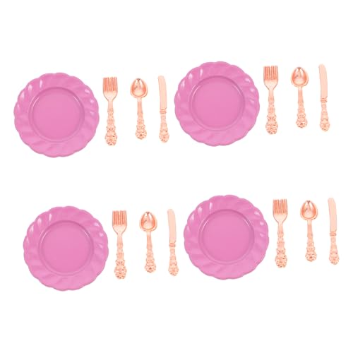 WEKAMOS 1 Satz Doll House -Tischgeschirrset besteck Set puppenhaus küchenzubehör Puppenhaus Accessoire Tischdekoration für Puppenhaus Miniaturschneider Miniatur-Gabeln Harz Rose Gold WEKAMOS 1 Satz Doll House -Tischgeschirrset besteck Set puppenhaus küchenzubehör Puppenhaus Accessoire Tischdekoration für Puppenhaus Miniaturschneider Miniatur-Gabeln Harz Rose Gold von WEKAMOS