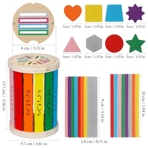 WEKAMOS 1 Satz Farbsortier für Kleinkinder aus Holz Farbenfrohe Klassifizierungstassen für Feinmotorik Lernspielzeug für Vorschulkinder für Kreative Spielaktivitäten von WEKAMOS