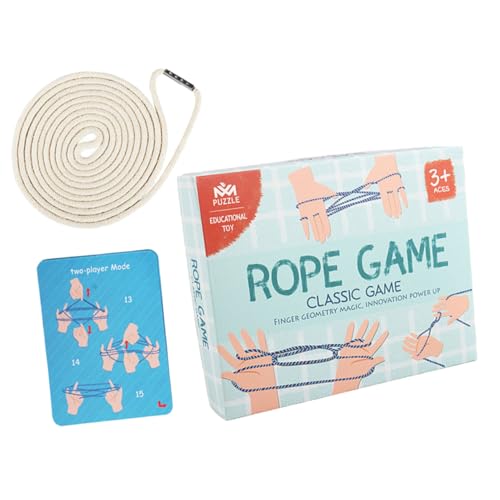 WEKAMOS 1 Satz Fingerspiel Fadenfingerspiele für Kooperatives Seilspielzeug für Geschicklichkeit und für Reisen und Familienunterhaltung WEKAMOS 1 Satz Fingerspiel Fadenfingerspiele für Kooperatives Seilspielzeug für Geschicklichkeit und für Reisen und Familienunterhaltung von WEKAMOS