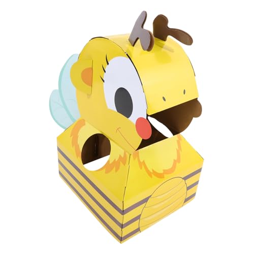 WEKAMOS 1 Satz Flugzeugspielzeug Aus Pappschachtel Tragbares Kleinkindkostüm Tragbares Tierspielzeug Aus Pappe Für Kinderkostüm Aus Pappe Tierkostüm Aus Pappe Papier Yellow von WEKAMOS