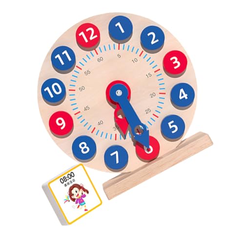 WEKAMOS 1 Satz Holz Lernuhr für Montessori Farbenkenntnis Sicheres und Interaktives Uhrzeit Lernen für Kleinkinder im Kindergarten WEKAMOS 1 Satz Holz Lernuhr für Montessori Farbenkenntnis Sicheres und Interaktives Uhrzeit Lernen für Kleinkinder im Kindergarten von WEKAMOS