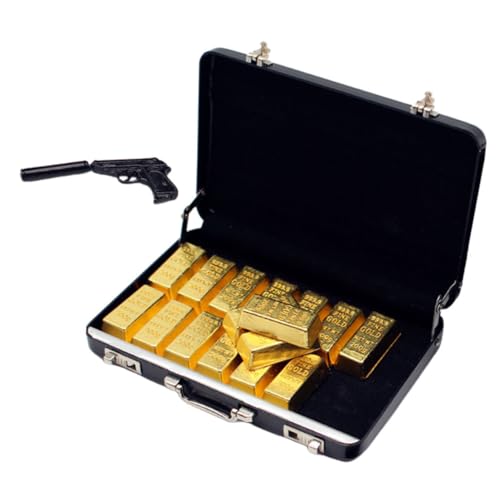 WEKAMOS 1 Satz Koffermodell Gold Puppe für Gepäck klein Mini-Ziegel-Ornament Schreibtischschmuck Ladenvitrinendekor Dekoration Miniatur-Ornamente Miniatur -Szenenzubehör Harz WEKAMOS 1 Satz Koffermodell Gold Puppe für Gepäck klein Mini-Ziegel-Ornament Schreibtischschmuck Ladenvitrinendekor Dekoration Miniatur-Ornamente Miniatur -Szenenzubehör Harz von WEKAMOS