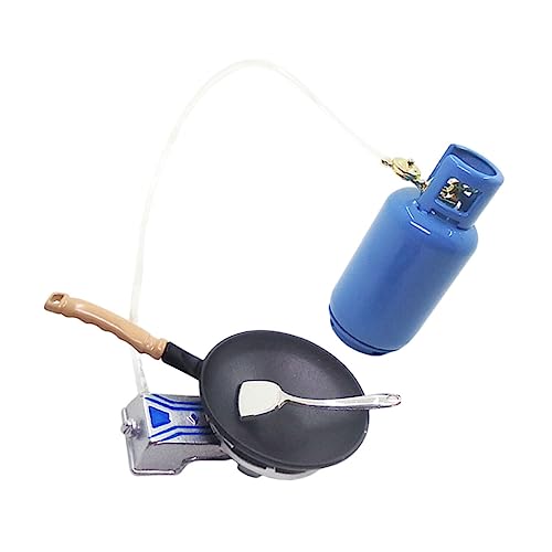 WEKAMOS 1 Satz Küchenset mit Pfanne Spatel und Gasflasche Realistische Puppenhaus Zubehör für DIY Projekte für Mini Häuser und Modelle WEKAMOS 1 Satz Küchenset mit Pfanne Spatel und Gasflasche Realistische Puppenhaus Zubehör für DIY Projekte für Mini Häuser und Modelle von WEKAMOS