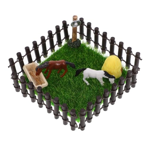 WEKAMOS 1 Satz Lernspielzeug Für Den Pferdestall Miniatur Puppe Realistisch Detailliertes Pferdestallspielzeug Hobby-modellpferdestall Mini-gestütsmodell Plastik Coffee von WEKAMOS