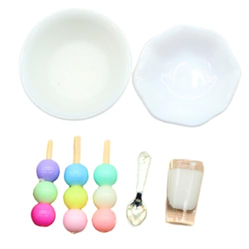 WEKAMOS 1 Satz Mini -Dessert -Modell Mini- -Rollenspiel Mini-Dessertverzierung Mini-Küchenszenendekor Mini-Snack-Dekoration kleines Hauszubehör Mini-Hausversorgung Harz von WEKAMOS