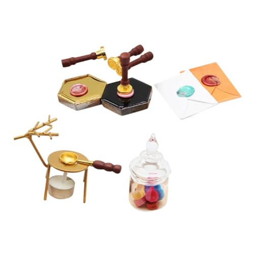 WEKAMOS 1 Satz Mini -siegelmodell Puppenhaus Zubehör Miniatur Winzig Dekoration Mini-hausmodelle Mini-hausverzierung Mini-hausversorgung Mini-spielzeughaus-bastelarbeiten Mini - Glas von WEKAMOS