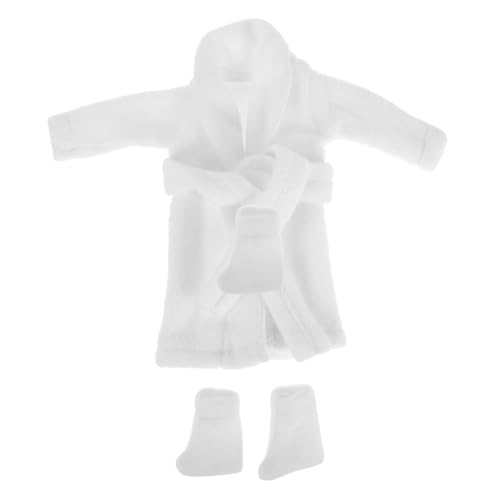 WEKAMOS 1 Satz Miniatur Puppen Bademantel Set mit Socken Puppenkleidung Accessoire für Puppen Weicher und Komfortabler Vielseitig Einsetzbar Perfektes Outfit WEKAMOS 1 Satz Miniatur Puppen Bademantel Set mit Socken Puppenkleidung Accessoire für Puppen Weicher und Komfortabler Vielseitig Einsetzbar Perfektes Outfit von WEKAMOS