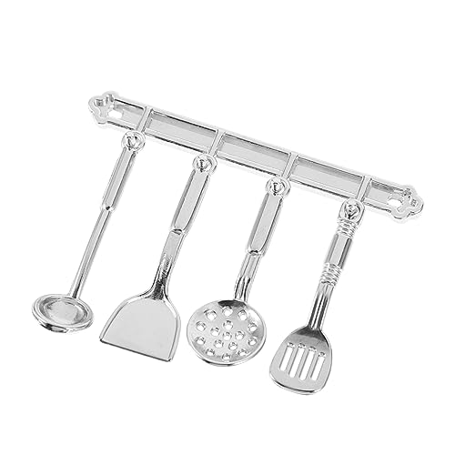 WEKAMOS 1 Satz Puppenhaus Küchenset kleine Küchenutensilien Mini-Puppenhaus- Mini- -Küchengerät Mini-Küchenzubehör Mini- Mini- -Geschirr Metall Silver von WEKAMOS