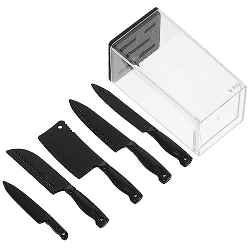 WEKAMOS 1 Satz Puppenhaus Transparentes Messer Miniatur-küchenutensilien-Modell Mini-hausschneider Miniatur-Dinge Mini-küchenutensil Mini- Legierung Black von WEKAMOS