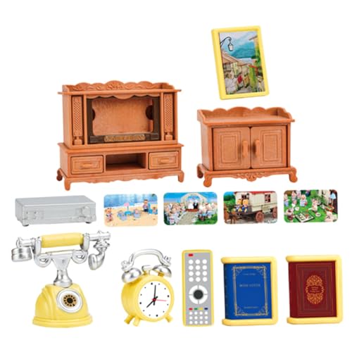 WEKAMOS 1 Satz Puppenhausmöbel Miniatur Klein Layout Der Puppenhausszene Puppenhaus-puppenmöbel Mini-puppenmöbel Mini-Fernseher Schminkspiegel Für Minipuppen Mini-hausverzierung Plastik von WEKAMOS