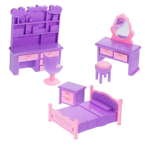 WEKAMOS 1 Satz Puppenhausmöbel puppenstubenmöbel Dollhouse Furniture Dollhouse zubehör Dollhouse Accessories puppenhauszubehör Mini-Raumsofa Mini-Hauspuppensofa Puppencouch Plastik Violett von WEKAMOS