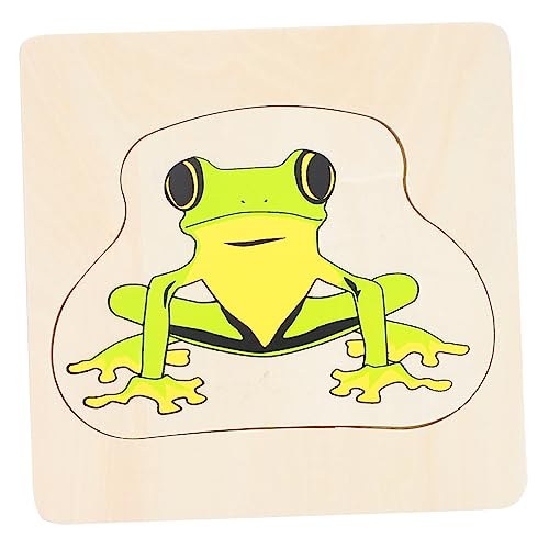 WEKAMOS 1 Satz Puzzle aus Holz Multilayer Jigsaw für Lernspielzeug mit Frosch Fördert Kognitive Fähigkeiten und Logisches für Mädchen und Jungen WEKAMOS 1 Satz Puzzle aus Holz Multilayer Jigsaw für Lernspielzeug mit Frosch Fördert Kognitive Fähigkeiten und Logisches für Mädchen und Jungen von WEKAMOS