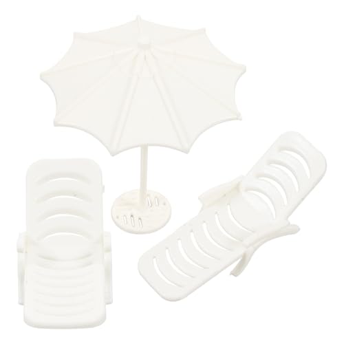 WEKAMOS 1 Satz Strandstuhl Sonnenschirm für DIY Miniaturgärten Modell für Kreative Dekorationen für Häuser Fensterdisplays Partys und Restaurants von WEKAMOS