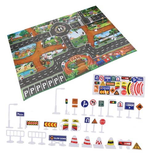 WEKAMOS 1 Satz Zoo Map Spielmatte für Verkehrssimulation Rollenspielzeug für Kreatives Lernspielzeug mit Verkehrsschildern und Tiermotiven für Drinnen Vorstellungskraft Praktisch und WEKAMOS 1 Satz Zoo Map Spielmatte für Verkehrssimulation Rollenspielzeug für Kreatives Lernspielzeug mit Verkehrsschildern und Tiermotiven für Drinnen Vorstellungskraft Praktisch und von WEKAMOS