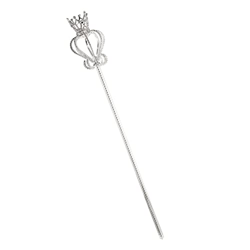 WEKAMOS 1 Stück Krönungsstab Silber Glitzernde Kostüm Cane für Feen Party Hochzeiten Halloween und Besondere Anlässe für Mädchen und Damen WEKAMOS 1 Stück Krönungsstab Silber Glitzernde Kostüm Cane für Feen Party Hochzeiten Halloween und Besondere Anlässe für Mädchen und Damen von WEKAMOS
