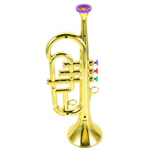 WEKAMOS 1 Stück Trompetenspielzeug mit DREI Tönen früh für Horn Anfänger klein Trompetenspielzeug aus Kunststoff Mini-Instrument -Trompete Kindertrompete trompete Kind Abs Golden WEKAMOS 1 Stück Trompetenspielzeug mit DREI Tönen früh für Horn Anfänger klein Trompetenspielzeug aus Kunststoff Mini-Instrument -Trompete Kindertrompete trompete Kind Abs Golden von WEKAMOS