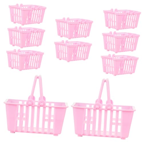 WEKAMOS 10 STK. Zubehör Für Puppenhäuser Miniatur Mini Körbe Korb Klein Mini -hausmöbel Puppenhaus Mini-tablett Rosa Plastik WEKAMOS 10 STK. Zubehör Für Puppenhäuser Miniatur Mini Körbe Korb Klein Mini -hausmöbel Puppenhaus Mini-tablett Rosa Plastik von WEKAMOS