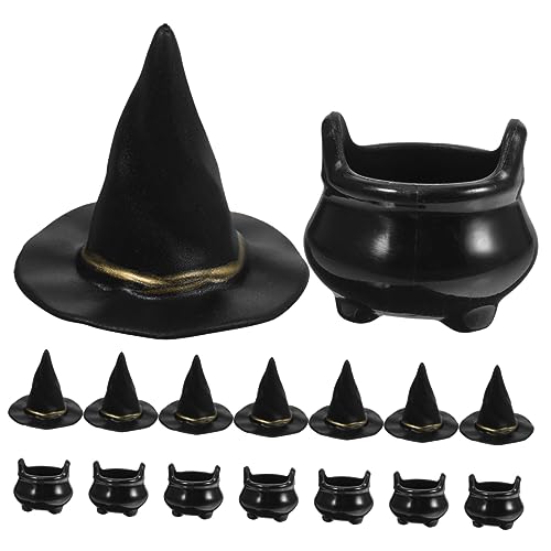 WEKAMOS 10 Sätze Mini Hexenhüte und Miniatur Kessel Halloween Deko Robust Leicht Halloween Party Zubehör DIY Bastelset Teilig WEKAMOS 10 Sätze Mini Hexenhüte und Miniatur Kessel Halloween Deko Robust Leicht Halloween Party Zubehör DIY Bastelset Teilig von WEKAMOS